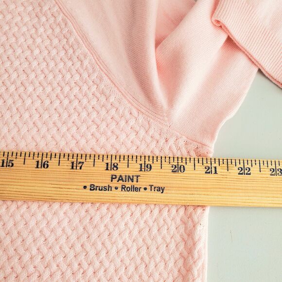 Women Pink Balletcore Sweater L Cottagecore Granny Pastel Babygirl Feminine NEW - Picture 8 of 11